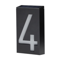 Numéro de maison solaire Lumière LED Plaque d