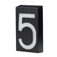 Numéro de maison solaire Lumière LED Plaque d