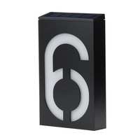 Numéro de maison solaire Lumière LED Plaque d