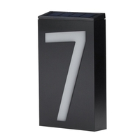 Numéro de maison solaire Lumière LED Plaque d