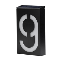 Numéro de maison solaire Lumière LED Plaque d