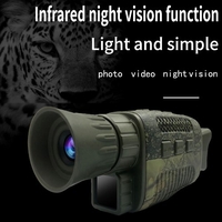NV1000 Appareil de vision nocturne en plein air Appareil monoculaire de vision nocturne optique infrarouge 9 langues Zoom numérique 5X Lecture vidéo photo 200 m Distance de visualisation complète pour la chasse en plein air