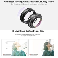 Objectif de caméra supplémentaire Ulanzi WL-3 grand angle et macro 2-en-1 18mm grand angle 10X remplacement du cadre en alliage d