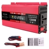 Onduleur de voiture 1200W Convertisseur 12V à 220V AC Onduleur solaire LCD Onduleur sinuso dal modifié numérique avec prises AC Port de charge USB Interrupteur marche-arrêt pour panneau solaire de voiture RV