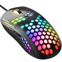 ONIKUMA CW903 souris de jeu filaire USB souris de jeu e-sport avec 6 couleurs de lumière de respiration LED pour ordinateur portable PC Gamer