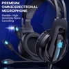 ONIKUMA K16 casque filaire avec microphone casques de jeu LED RGB lumières écouteurs antibruit unique lumière bleue