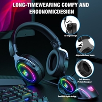 ONIKUMA X10 casque filaire son surround casques stéréo casque de jeu supra-auriculaire avec micro antibruit lumières rvb pour joueur d