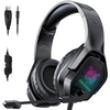 ONIKUMA X4 casque de jeu filaire casque de jeu intra-auriculaire stéréo avec micro de réduction du bruit lumières rvb pour ordinateur PC Gamer