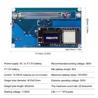 Open-source Geiger compteur OLED affichage nucléaire détecteur de rayonnement ensemble marbre-tuile testeur iode 131 moniteur de rayonnement