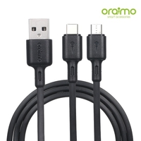 Oraimo OCD-E62 2-en-1 TYPE-C & Micro USB Nylon Charge rapide Câble de données 5V2A 1 mètre