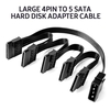 Ordinateur grand câble adaptateur de disque dur SATA 4 broches à 5 1 à 5 câble séparateur adaptateur d