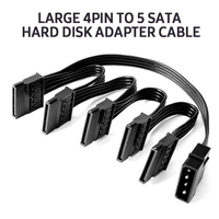Ordinateur grand câble adaptateur de disque dur SATA 4 broches à 5 1 à 5 câble séparateur adaptateur d