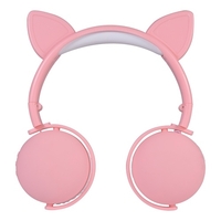 Oreillette Bluetooth sans fil pour dessin animé mignon pour fille avec casque pour enfants avec micro