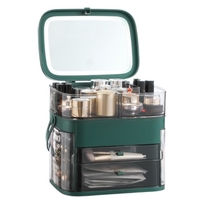 Organisateur de maquillage Boîte de rangement pour cosmétiques résistant à la poussière et à l
