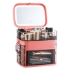 Organisateur de maquillage Boîte de rangement pour cosmétiques résistant à la poussière et à l