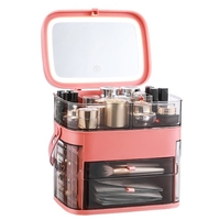 Organisateur de maquillage Boîte de rangement pour cosmétiques résistant à la poussière et à l