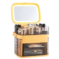 Organisateur de maquillage Boîte de rangement pour cosmétiques résistant à la poussière et à l