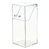 Organisateur de pinceau de maquillage acrylique transparent anti-poussière