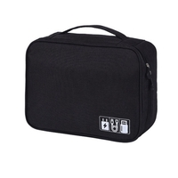 Organisateur électronique Sac de voyage pour câble Accessoires Sac de rangement Pochette Espace séparé gratuit Étanche pour câble Cordon Chargeur Disque dur Écouteur Power Bank