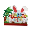 Ornements de bureau en bois de Pâques Décoration sur le thème du lapin de Pâques Ornements de table décoratifs de Pâques pour la fête de Pâques Maison Artisanat en bois