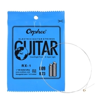 Orphee RX-1 seule chaîne de remplacement pour Tension Guitare électrique 1er E-String (.009) 10-Pack en alliage de nickel Super Light