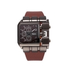OULM luxe montre à quartz hommes cadran carré en cuir bande montres masculines Antique montre-bracelet