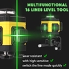 Outil de niveau laser multifonctionnel à 16 lignes lignes horizontales verticales avec fonction d