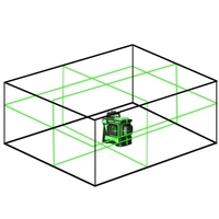 Outil de niveau laser multifonctionnel 3D 12 lignes lignes horizontales verticales avec fonction d