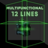 Outil de niveau laser multifonctionnel 3D 12 lignes lignes horizontales verticales avec fonction d