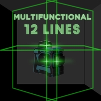 Outil de niveau laser multifonctionnel 3D 12 lignes lignes horizontales verticales avec fonction d
