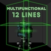 Outil de niveau laser multifonctionnel 3D 12 lignes lignes horizontales verticales avec fonction d