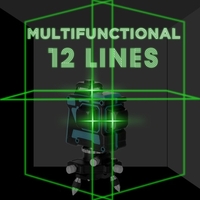 Outil de niveau laser multifonctionnel 3D 12 lignes lignes horizontales verticales avec fonction d