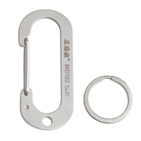 Outil de poche en acier inoxydable pour porte-clés mousqueton