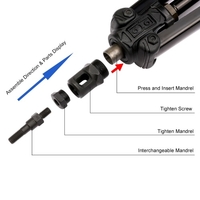 Outil professionnel pour écrou à rivets Kit de pose de rivets pour tige de pompage automatique de 14 pouces avec mandrins métriques 7Pcs M3 M4 M5 M6 M8 M10 M12 Kit d