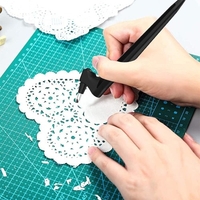 Outils de coupe artisanaux Couteaux artisanaux en acier inoxydable avec lame rotative à 15°/30°/45° 360 degrés Outil de coupe artistique pour artisanat,  passe-temps,  scrapbooking,  pochoir (blanc)