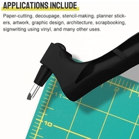 Outils de coupe artisanaux Couteaux artisanaux en acier inoxydable avec lame rotative à 15°/30°/45° 360 degrés Outil de coupe artistique pour artisanat,  passe-temps,  scrapbooking,  pochoir (Orange)
