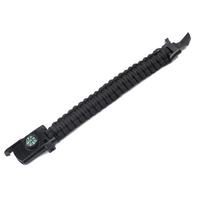 Outils de plein air Survie Paracord Bracelets Multi-fonction Parachute Corde Flint Pierre Scrapper Boussole de Sauvetage Sifflet Wrap Voyage SOS Kits