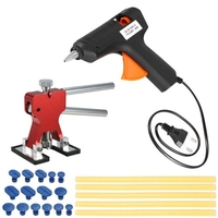 Outils de réparation de dent sans peinture de voiture Dent Puller +15 Pcs colle onglets + 110-240 V 40 W pistolet à colle fondue chaude w / 10 pcs bâtons de colle