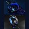 OVLENG GT68 Casque filaire Écouteur monté sur la tête Interface USB 3, 5 mm LED RVB Lumière Ordinateur de jeu Stéréo Route Gaming Casque filaire avec microphone pointant à 95 °
