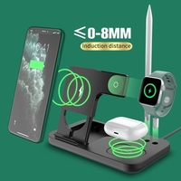 OW-01 Chargeur sans fil 4 en 1 Qi Remplacement du support de charge rapide sans fil pour iWatch Airpods Pro iPhone 12/11 / 11pro / X / XS / XR / Xs Max Apple Pencil Pad de chargement sans fil