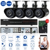 OWSOO 4CH Channel Full 960H / D1 800TVL Surveillance CCTV Système de sécurité DVR HD P2P Cloud Network Enregistreur vidéo numérique + 1TB Disque dur + 4 * Caméra balle infrarouge extérieure / intérieure + 4 * 60ft Support de câble IR-CUT Night Vi