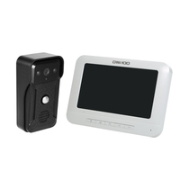 OWSOO Moniteur intérieur de sonnette vidéo filaire de 7 pouces avec caméra extérieure étanche à la pluie IR-CUT Interphone visuel bidirectionnel Audio déverrouillage à distance du portier vidéo