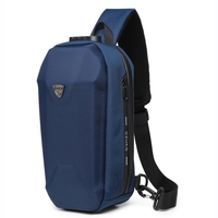 ozuko New Style Outdoor Anti-Theft Chest Pack USB Oxford Cloth Man Pack d