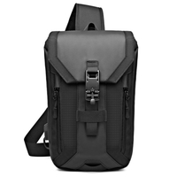 ozuko nouveau style homme poitrine pack USB mode étanche unique épaule homme extérieur multifonction petit paquet