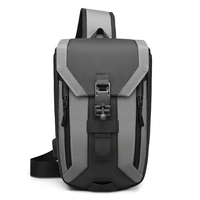 ozuko nouveau style homme poitrine pack USB mode étanche unique épaule homme extérieur multifonction petit paquet