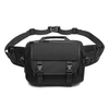 OZUKO Sac à bandoulière Sac de poitrine Sac de taille pour hommes Stockage multicouche Interface USB Tissu résistant aux éclaboussures
