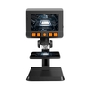 P110 Microscope numérique à grand écran de 4, 3 pouces 1080P 1000X Grossissement optique Microscope portable Écran à 180 ° Support relevable rotatif Microscope électronique Modes photo vidéo avec 8 lumières LED