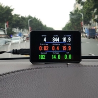P16 Affichage tête haute OBD Smart HUD Compteur numérique automatique Port OBD2 Avertissement Système d