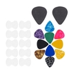 Pagaies de guitare et autocollant antidérapant et ensemble de support de pics de guitare 10pcs pics de guitare et 10pcs autocollants antidérapants et 2pcs EVA support de bâton