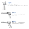 Paire de Essuie-glace Moteur Relevage Rods Arms lien Clip Kit de réparation du mécanisme